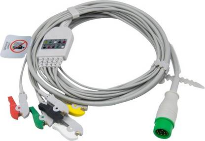 NSC 5 Lead ECG Cable compatible with L&T Planet and Starplus Pulse Oximeter