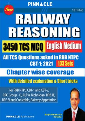 Railway Reasoning Chapter Wise Book I English Medium