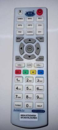 PMRK BEST IN BEST INDIA HITS Free To Air (White) Compatible Best Quality Remote With Full Working Remote Controller