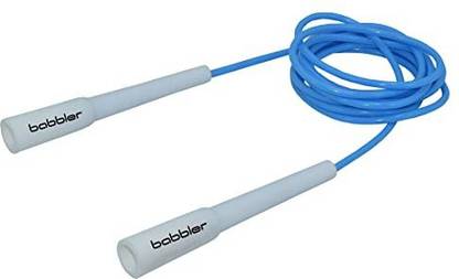 Babbler BS-100WH Sky White Skipping Rope With 5mm Coloured Rope With Rope Adjuster Freestyle Skipping Rope