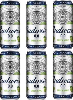 Budweiser 0.0 Non alcoholic Green Apple Can