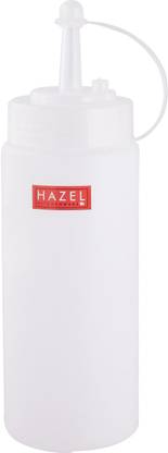 HAZEL Squeeze Bottle With Cap Sauce Plastic Tomato Sauce Bottle, 610 ML, Transparent 610 ml Bottle
