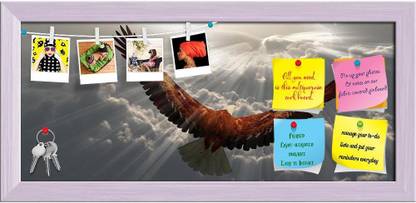 Artzfolio Eagle In Flight Above Tyhe Clouds Notice Pin Board Soft Board with Push Pins Cork Bulletin Board