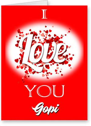 Midas Craft I Love You Gopi Romantic Card Quotes 26 Greeting Card