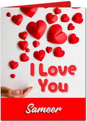 Midas Craft I Love You Sameer Romantic Card Quotes 27 Greeting Card