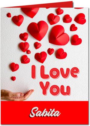 Midas Craft I Love You Sabita Romantic Card Quotes 27 Greeting Card