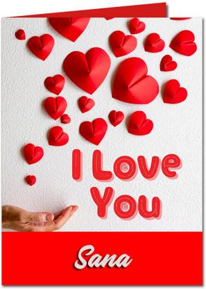 Midas Craft I Love You Sana Romantic Card Quotes 27 Greeting Card