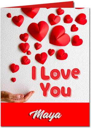 Midas Craft I Love You Maya Romantic Card Quotes 27 Greeting Card