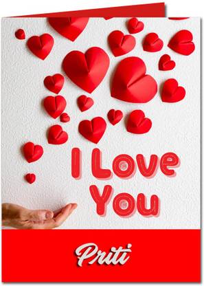 Midas Craft I Love You Priti Romantic Card Quotes 27 Greeting Card