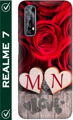 FULLYIDEA Back Cover for Realme 7, realme 7, RMX2151, RMX2163, Letter M, Alphabet M, Name M, Letter M Wit