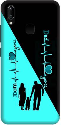 3D U PRINT Back Cover for VIVO Y91,VIVO 1811 Printed Mom & Dad Mobile Back Cover