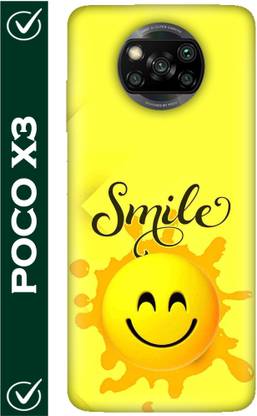 FULLYIDEA Back Cover for POCO X3, Emoji, Smiley