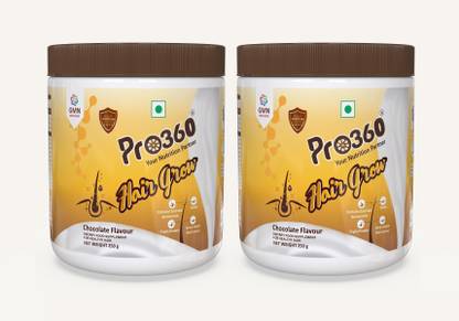 PRO360 Hair Grow Nutritional Protein Drink Biotin Rich Dietary Supplement Combo of 2 Nutrition Drink