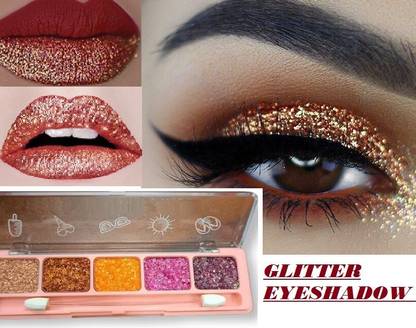 GFSU COLORFUL EYESHADOW GLITTER THICK & THIN EYE SHADOW PALETTE 10.8 g