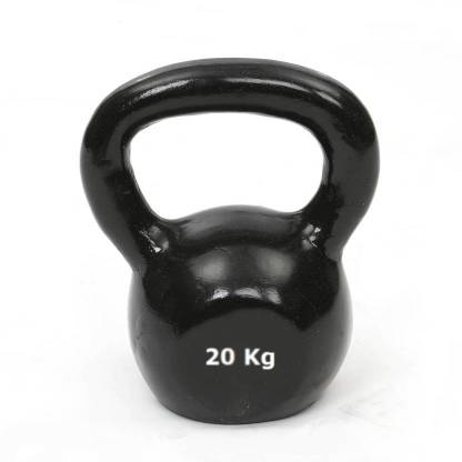 COUGAR Kettlebell , Kettlebell 20Kg, Cast Iron Kettlebells For Fitness Strength Stamina Black Kettlebell