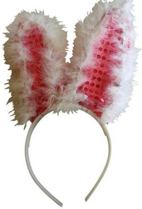 FUNCART Pink Feather Headband Hair Band