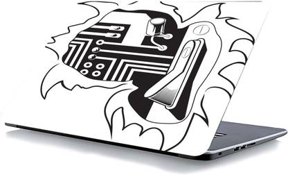 qth LINE ART LAP-0368 VINYL Reusable Laptop Skin Compatible for 15.6 inch