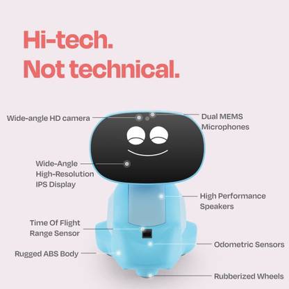 MIKO AI-Powered New Smart Robot for Kids Educational Robot 3 BLUE..