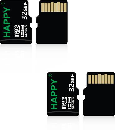 HAPPY MEMORIES 32GB+32GB Memory Card with High Speed Data Transfer & Compatible with Smartphone Tablet & More. 32GB Pack of 2 Combo & Z60 Earphone. Happy 32GB+32GB+Z60 Earphone 32 GB MicroSD Card Class 10 15 MB/s  Memory Card Compatible with Mobile, Gaming Console, Tablet, Camera