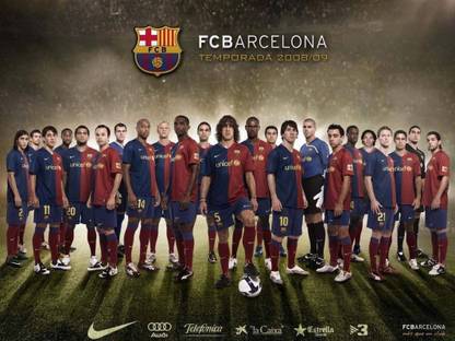 FC Barcelona Fine Quality Sports Wall Poster Print Poster on LARGE PRINT 36X24 INCHES Photographic Paper