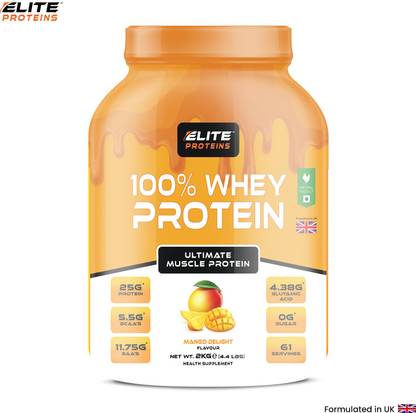 ELITE PROTEINS Elite Protein 100% WHEY PROTEIN 2Kg MANGO DELIGHT Protein Shake