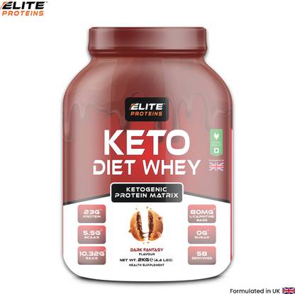 ELITE PROTEINS Elite Protein KETO DIET WHEY 2Kg DARK FANTASY Protein Shake