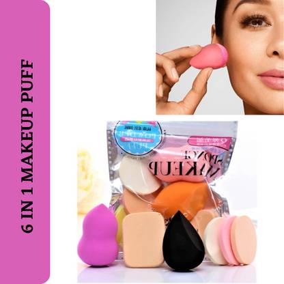 Extraposh 6 In 1 Makeup Sponge Puff Pack - Soft