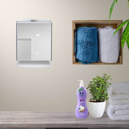 URBAN CHOICE Saffire Mirror Cabinet, Bathroom Organizer 1 Shelf Bracket