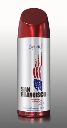 Byond SAN FRANCISCO REFRESHING ROMANTIC LONG LASTING PERFUME SKIN FRIENDLY BODY Deodorant Spray  -  For Men & Women