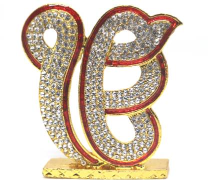 YOURKARTS.COM EK OMKAR RED GOLD Decorative Showpiece  -  10 cm