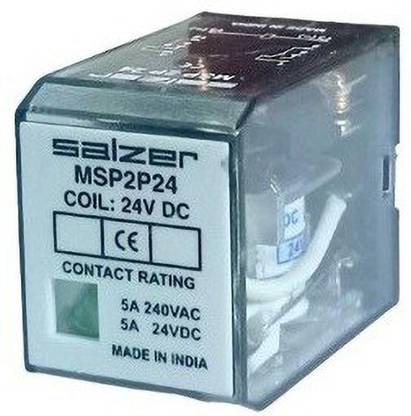 Salzer 8Pin 2C/O 2Pole 24V DC 5Amp (L&T) Make General Purpose Relay