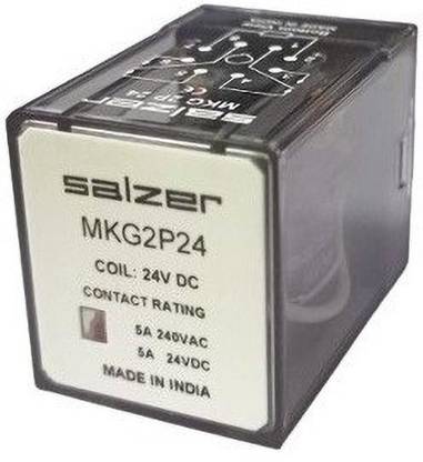 Salzer 8Pin 2C/O 2Pole 24V DC 5Amp (L&T) Miniature Relay - MKG2P24VDC
