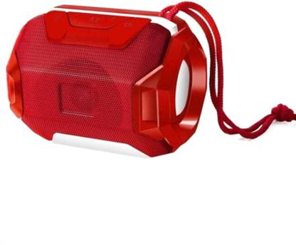 WRADER Portable Speaker with LED Light Flashing Button with TF Card & USB Port Support 5 W Bluetooth Speaker