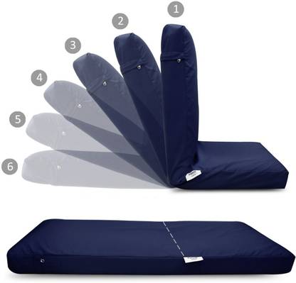 KAWACHI Relaxing Meditation and Yoga Chair with Back Support Seat Cushion Floor Blue 80 mm Yoga Mat