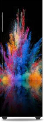 KUKU WALL STICKER 61 cm HD colorful-explosion-color reflection Self Adhesive Sticker