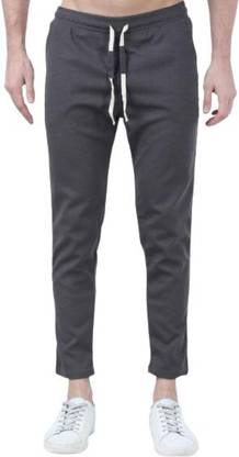 Solid Men Grey Track Pants
