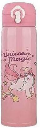 fastgear Beautiful Favorite Unicorn Steel Water Bottle For Kids 420 ml Water Bottle