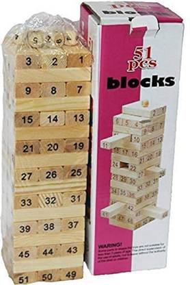 aparna's collection Jenga Wooden Blocks 54 Pcs Game Building for Adults, Children's Toy Set
