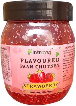 INTROVEJ Strawberry Flavoured Paan Chutney 500 Strawberry Mouth Freshener