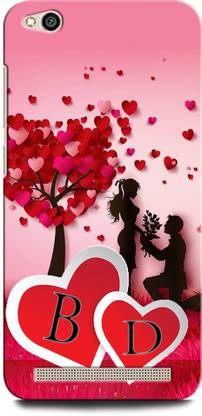 GRAFIQE Back Cover for Redmi 5A BD, B LOVE D, D LOVE B, B LETTER, D LETTER, BD NAME