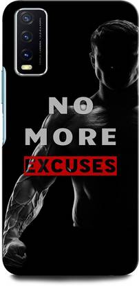 GRAFIQE Back Cover for Vivo Y20 GYM, NO MORE EXCUSES, GYM LOVER, BODYBUILDING