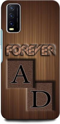 INTELLIZE Back Cover for VIVO Y12s AD, A LOVE D, D LOVE A, A LETTER, D LETTER, AD NAME