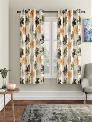 Home Sizzler 153 cm (5 ft) Polyester Semi Transparent Window Curtain (Pack Of 4)