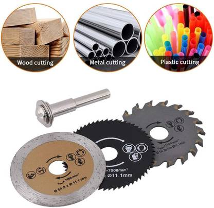 uptotoolsak 3pcs HSS Circular Saw Blades, Cutting Blade Rotary Tool Cutting Disc Wood Cutter