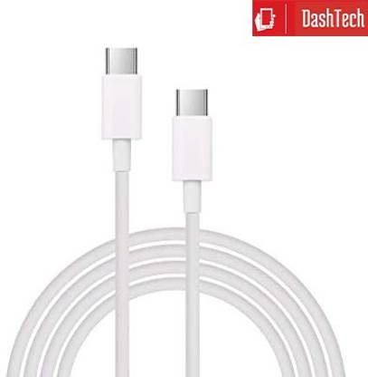 DashTech USB Type C Cable 1 m Type C to Type C 3.4A White Cable 1m Premium Quality