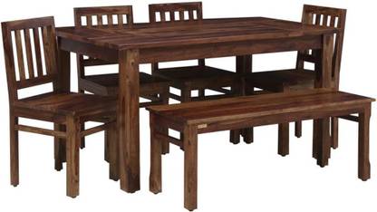SMAART CRAAFTS Solid Wood 6 Seater Dining Set