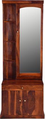 Jeeso Solid Wood Dressing Table For Bedroom (Finish- Honey Finish, Pre-Assembled) Solid Wood Dressing Table