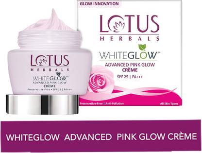LOTUS HERBALS WhiteGlow Advanced Pink Glow Crme SPF 25 | PA+++
