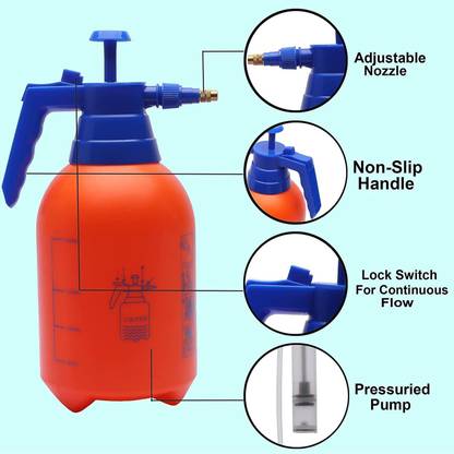 JEMEI J AGROGarden Sprayer Lawn for sanitizen , Fertilizers, Plants Flowers multicolor 2 L Hand Held Sprayer