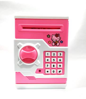 4D Toys Electronic PIGGY BANK light & Sound |Coin Slot| paper money suction feature Coin Bank